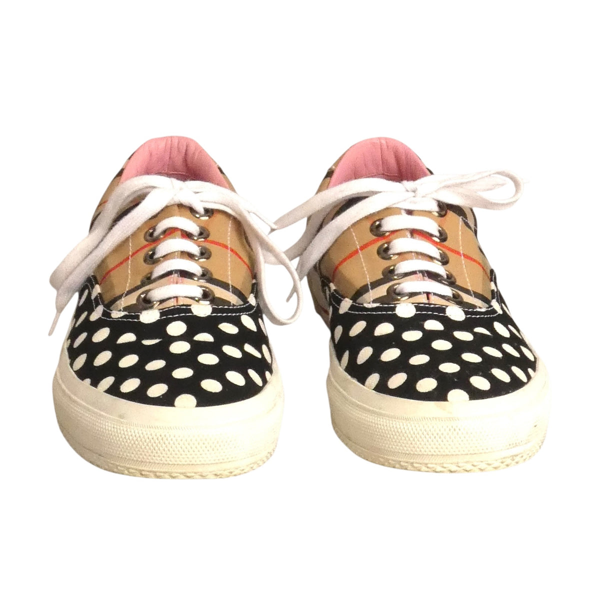 BURBERRY - Polka Dot & Canvas Sneakers, Size-43
