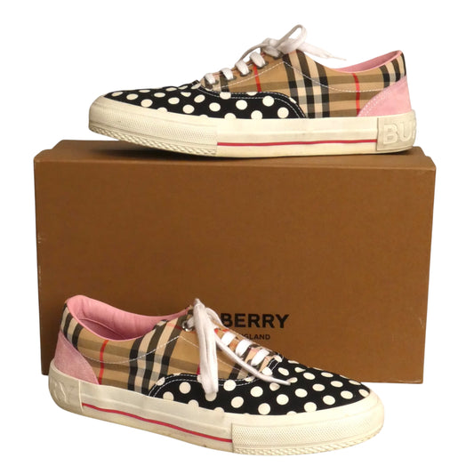 BURBERRY - Polka Dot & Canvas Sneakers, Size-43