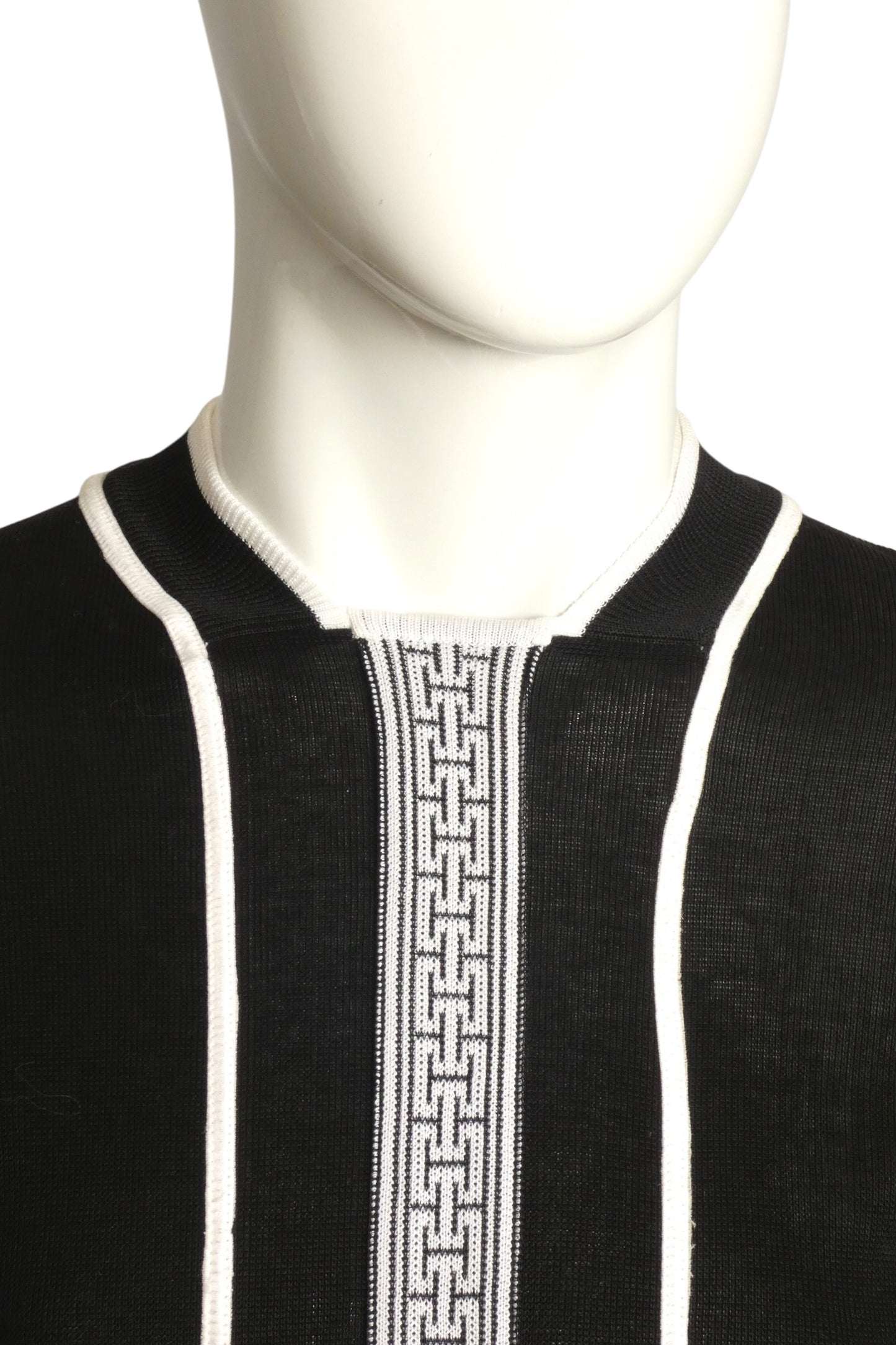 CLAUDE MONTANA - Cotton Knit Short Sleeve Sweater, Size-Medium
