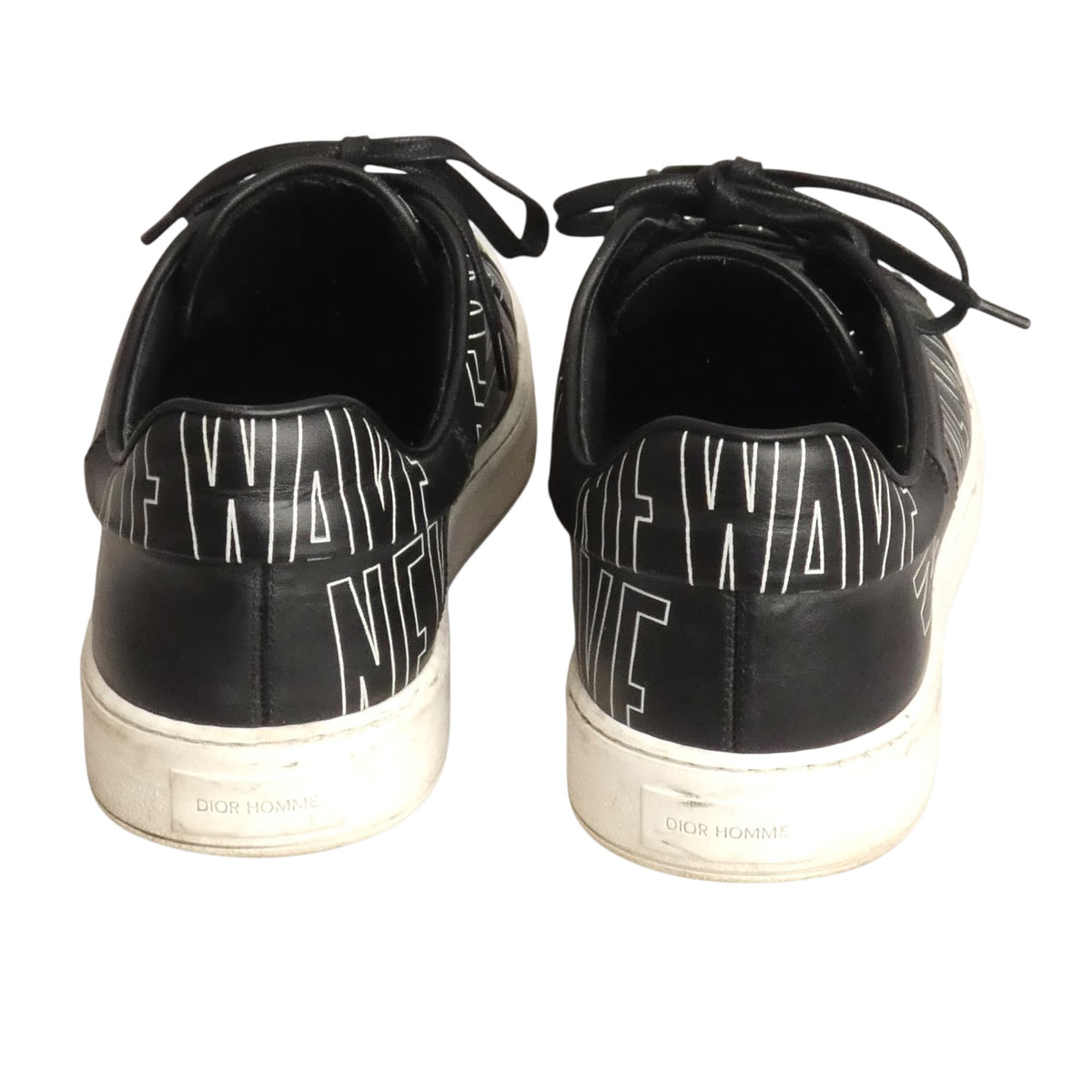 DIOR HOMME - 2017 B06 Black Leather Low Top Sneakers, Size-42