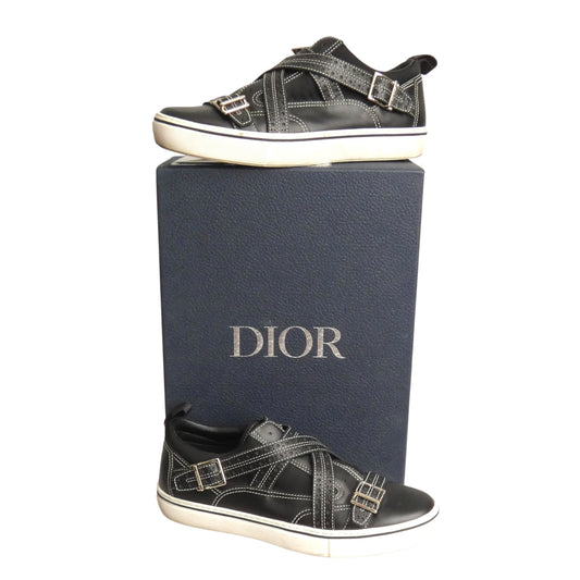 DIOR - 2017 Punk Strapped Low Top Sneakers, Size-42.5