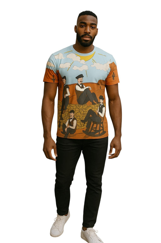 DOLCE & GABBANA- Graphic Print T-Shirt, Size Large