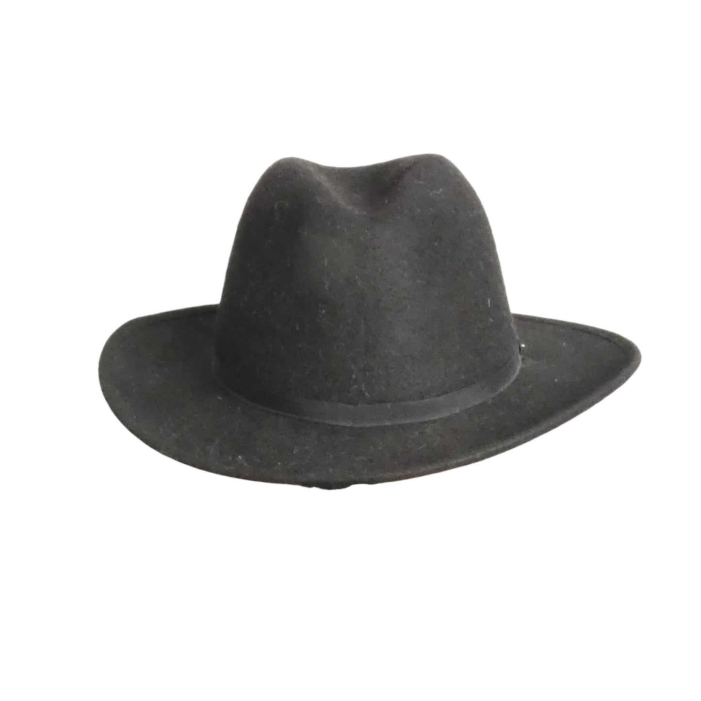 GIANNI VERSACE - 1980s Black Wool Borsolino Fedora, Size 7 1/8