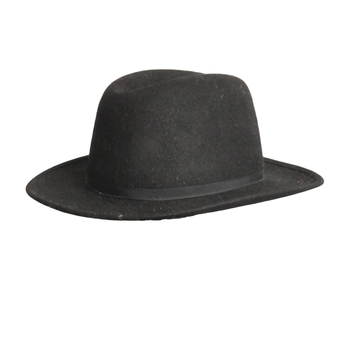 GIANNI VERSACE - 1980s Black Wool Borsolino Fedora, Size 7 1/8