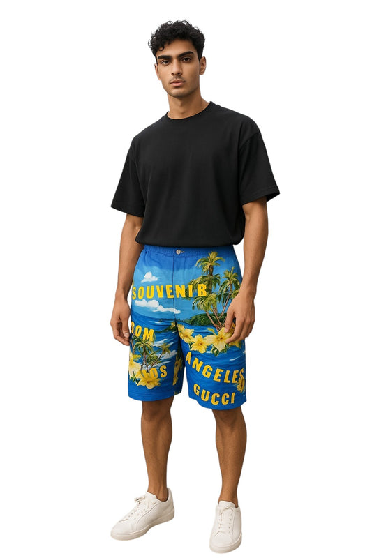 GUCCI- NWT 2022 Los Angeles Beach Shorts, Waist-38"