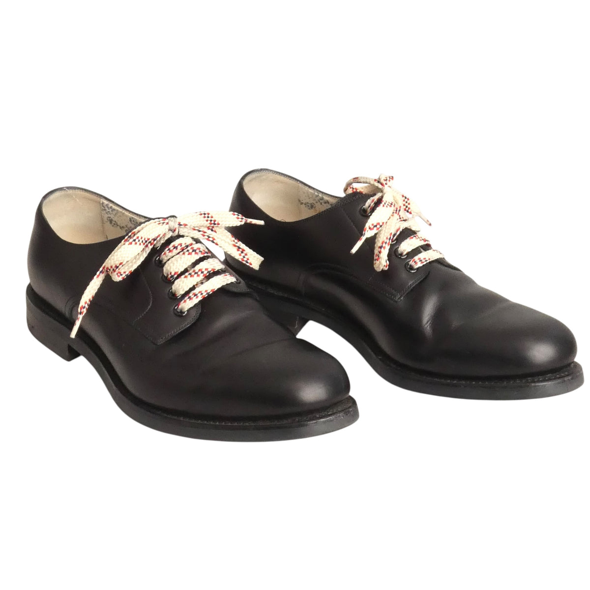 GUCCI - Black Leather Brogues, Size-UK 9