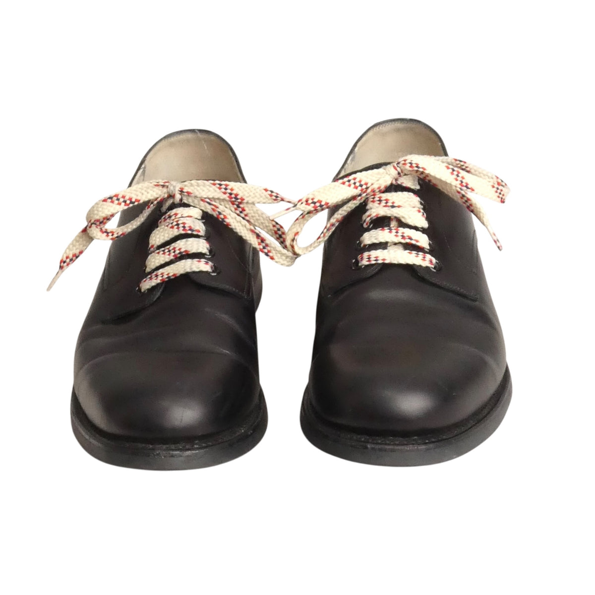 GUCCI - Black Leather Brogues, Size-UK 9