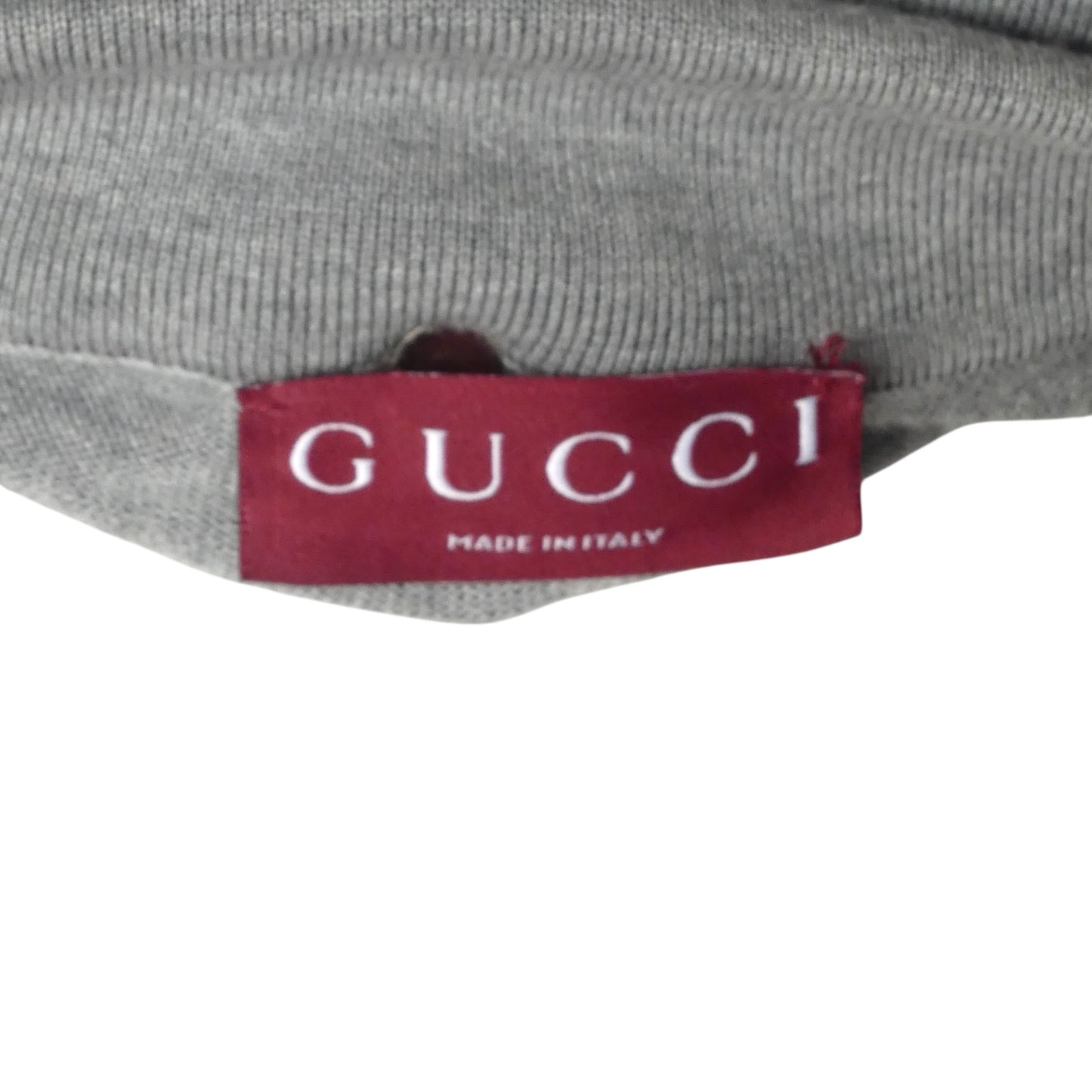 GUCCI - NWT Grey Wool Appliqué Sweater, Size-Small