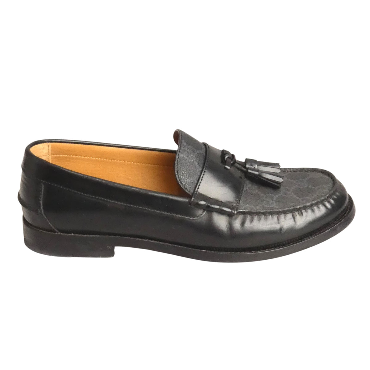 GUCCI - Black Millennial Ribot Supreme Loafers, Size-UK 9.5