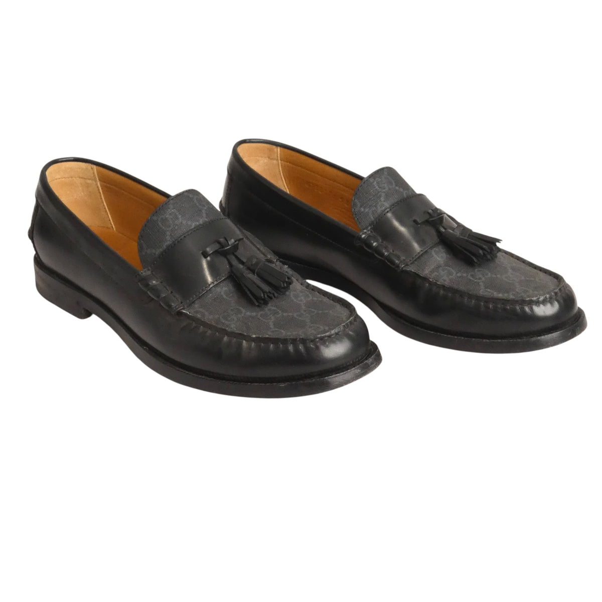 GUCCI - Black Millennial Ribot Supreme Loafers, Size-UK 9.5