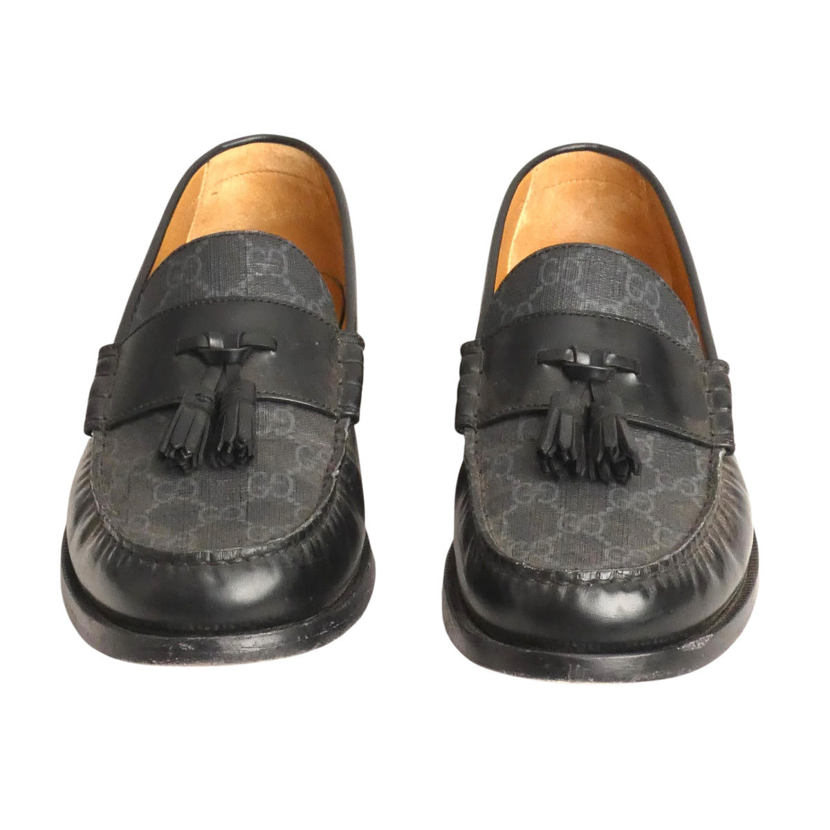 GUCCI - Black Millennial Ribot Supreme Loafers, Size-UK 9.5