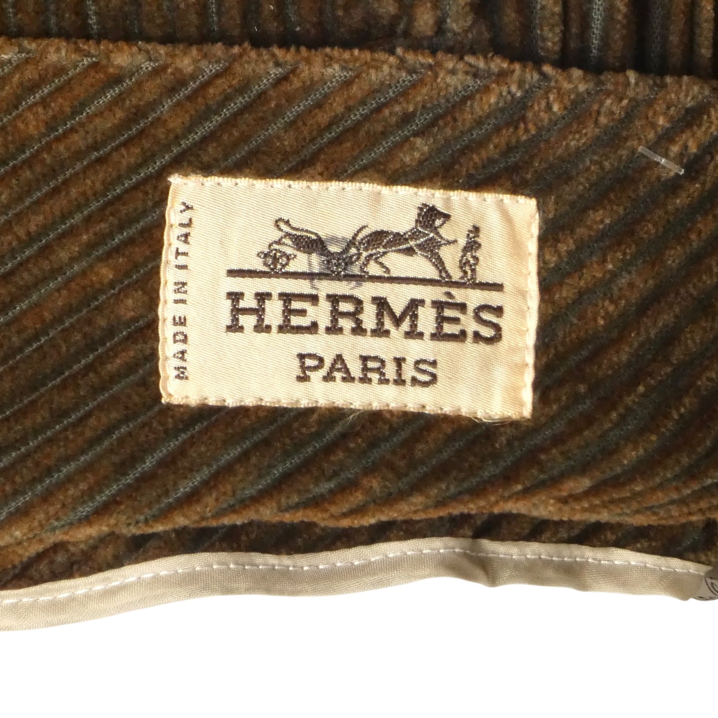 HERMES - 1980s Brown Corduroy Wide Leg Trousers, Waist-34