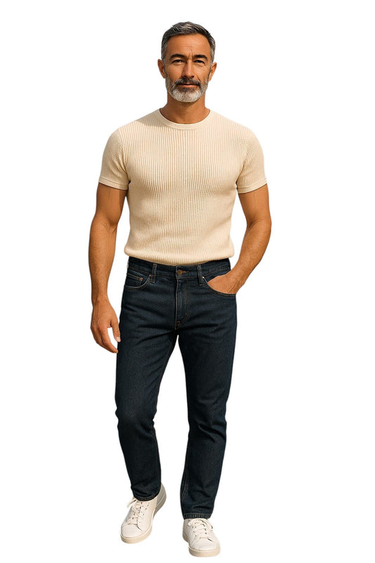 1960s Ivory Mesh T-Shirt, Size Small
