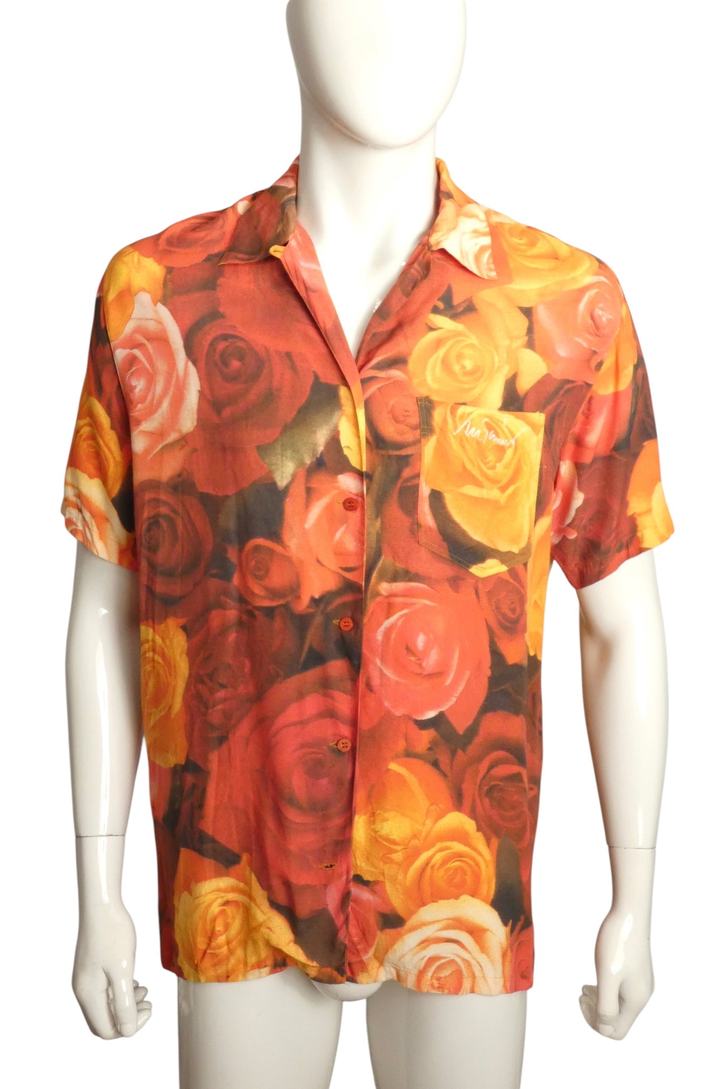 MOSCHINO JEANS - 1990s Floral Rayon Shirt, Size-XSmall
