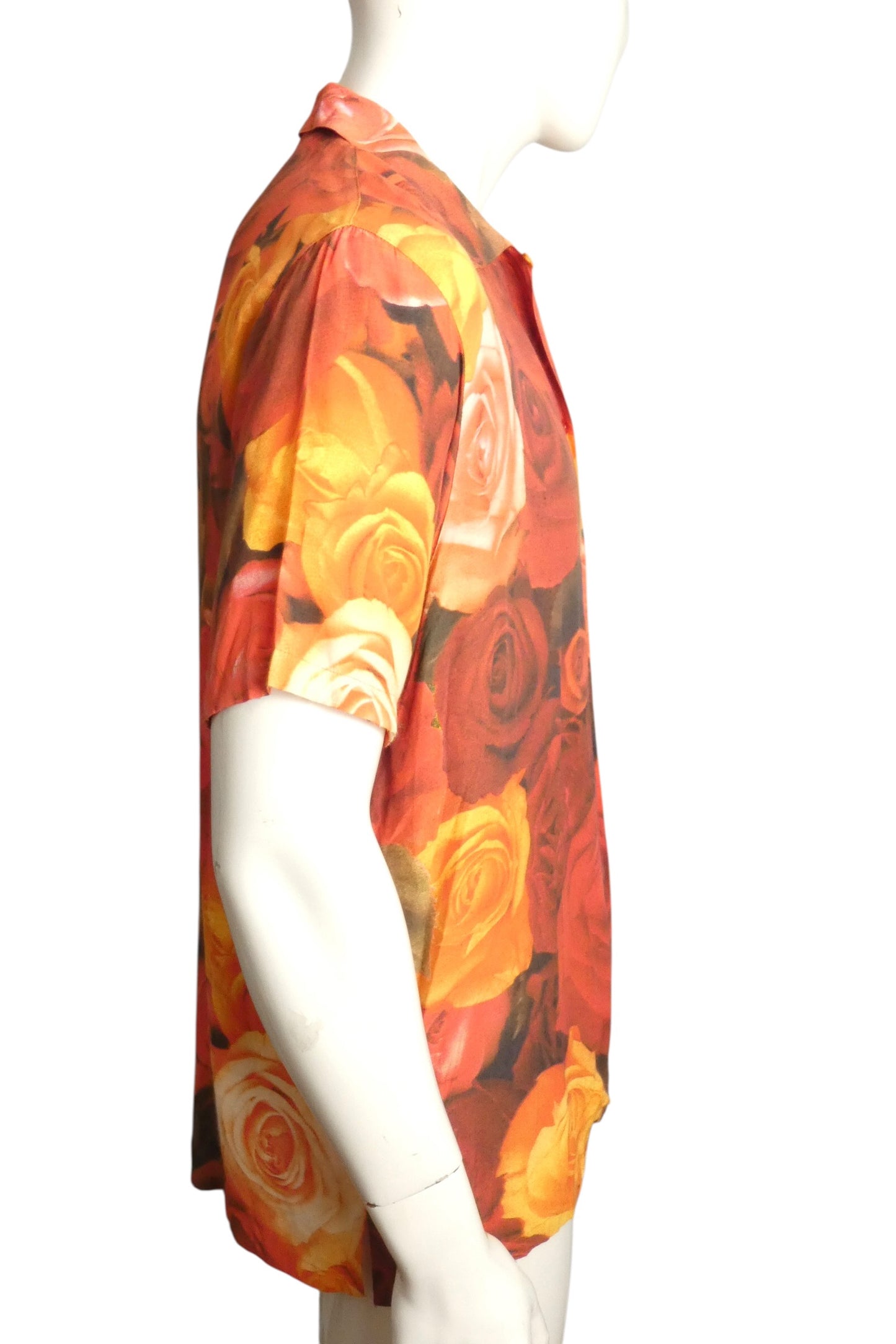 MOSCHINO JEANS - 1990s Floral Rayon Shirt, Size-XSmall