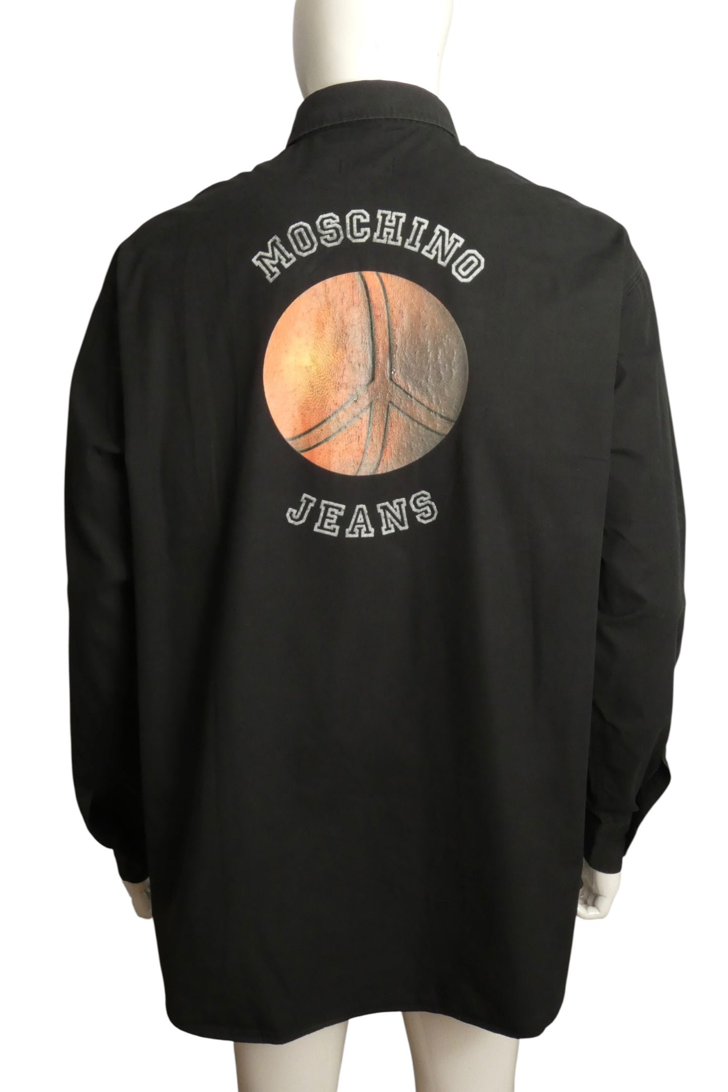 MOSCHINO JEANS - Cotton Basketball Peace Shirt, Size-XXLarge