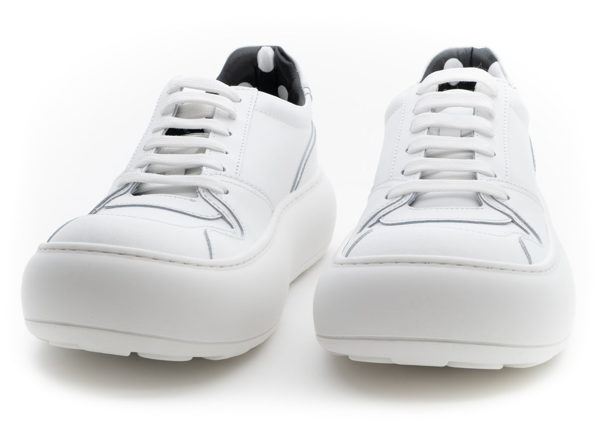 MOSCHINO COUTURE! - 2025 Leather Sneakers, White, Multiple Sizes Available