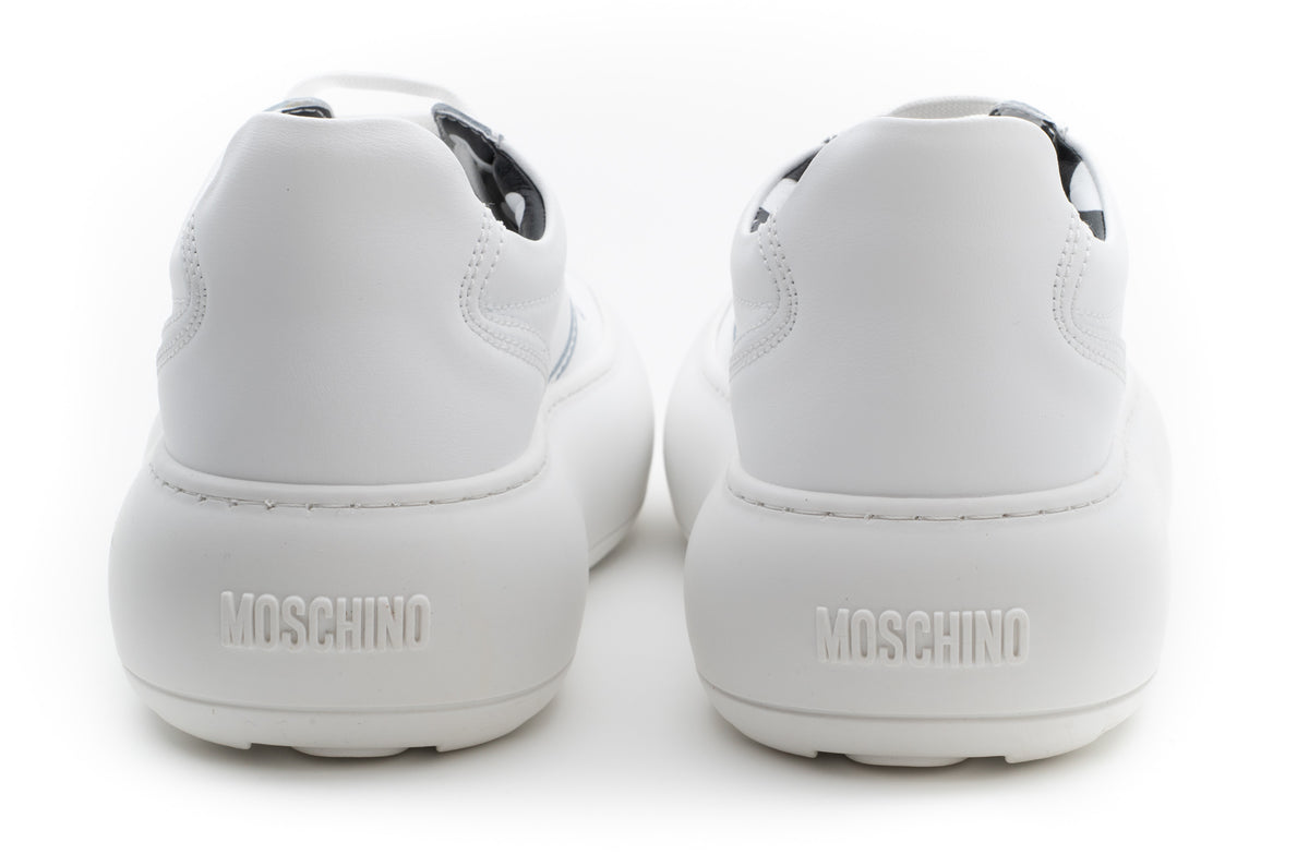 MOSCHINO COUTURE! - 2025 Leather Sneakers, White, Multiple Sizes Available