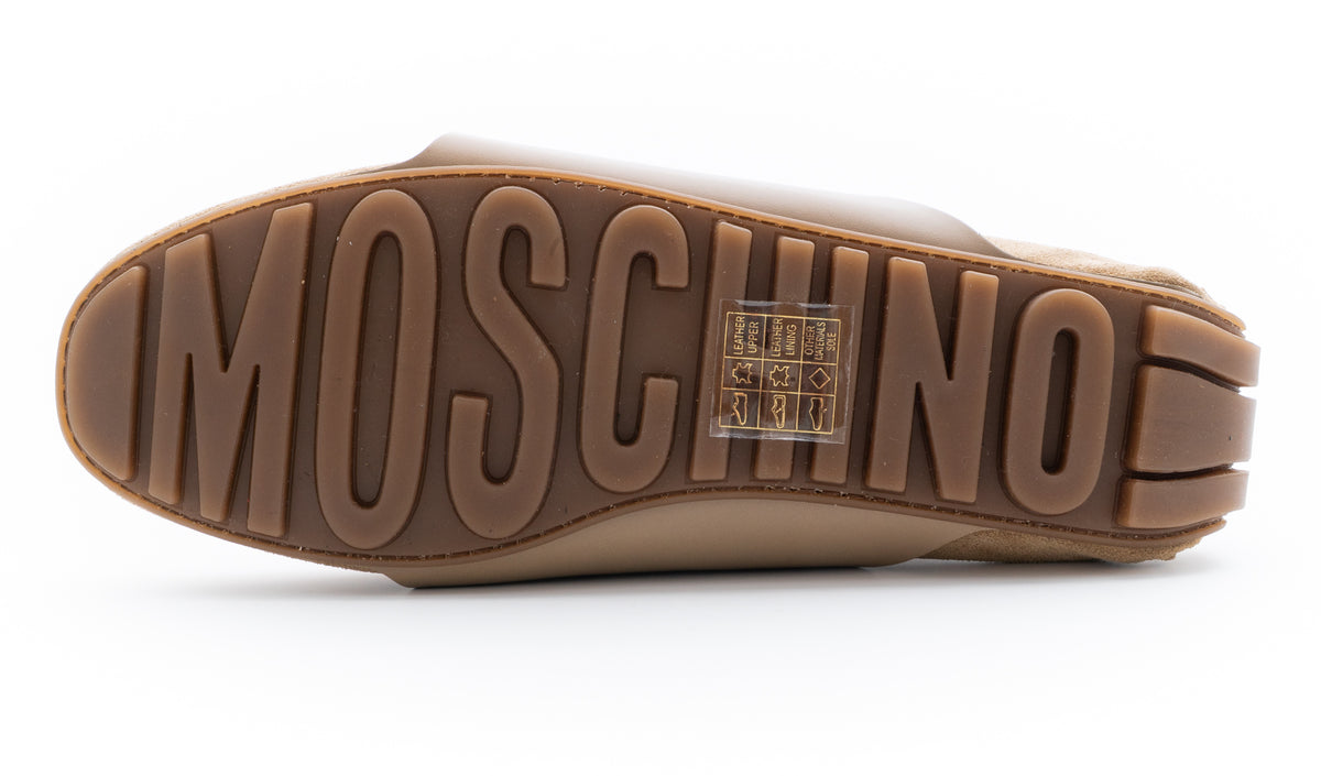 MOSCHINO COUTURE! - Suede & Leather Mocs, Beige, Multiple Sizes Available