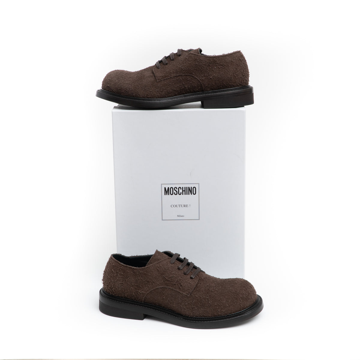 MOSCHINO COUTURE! - Suede Brogues, Brown, Size 41
