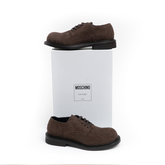 MOSCHINO COUTURE! - Suede Brogues, Brown, Size 41