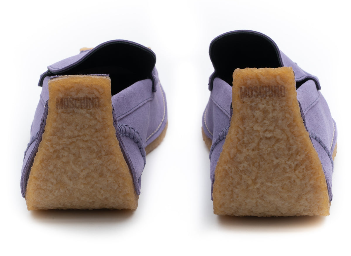 MOSCHINO COUTURE! - Suede Loafers, Lavender, Multiple Sizes Available