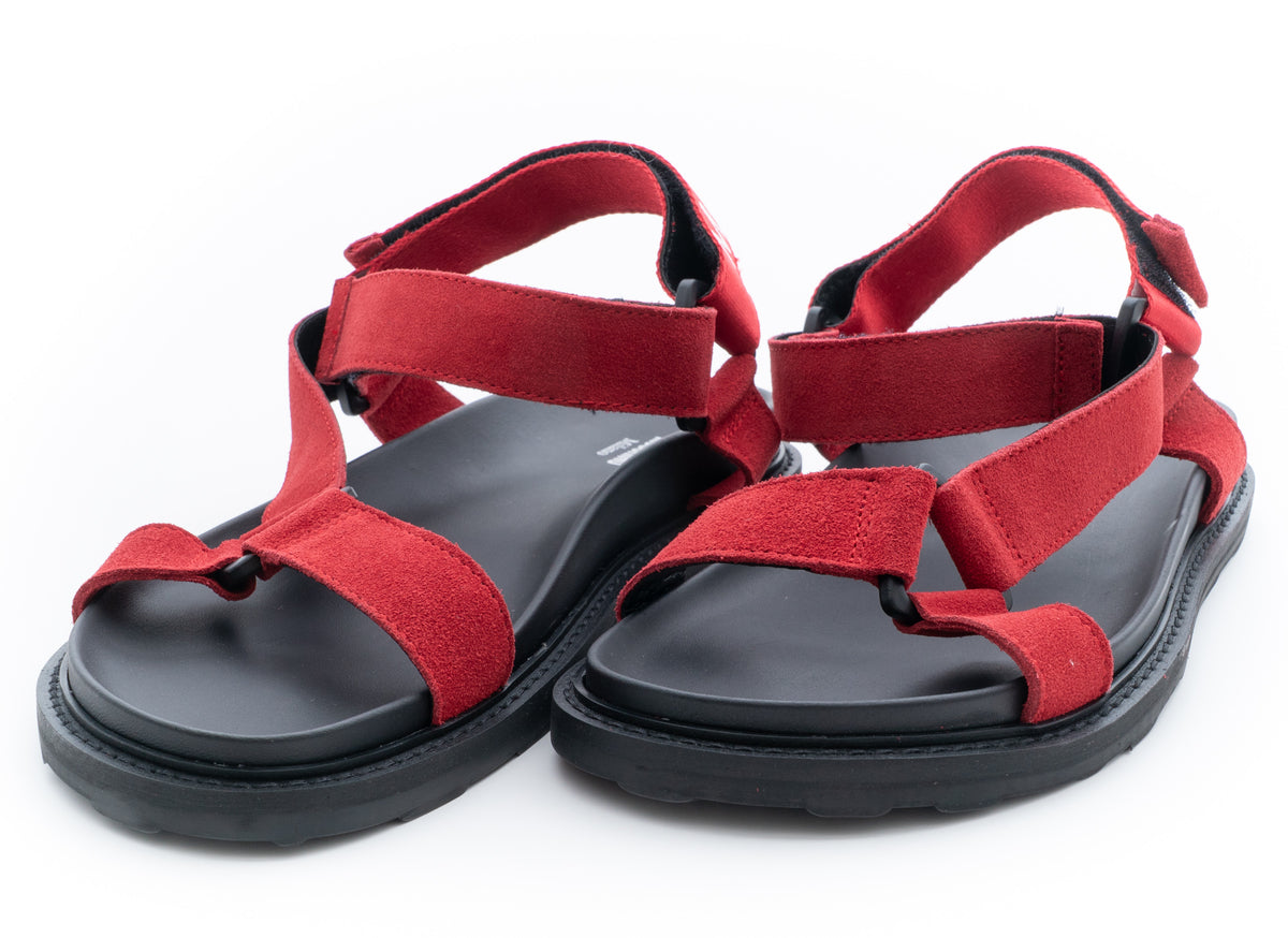 MOSCHINO COUTURE! - Suede Strap Sandals, Red, Multiple Sizes Available