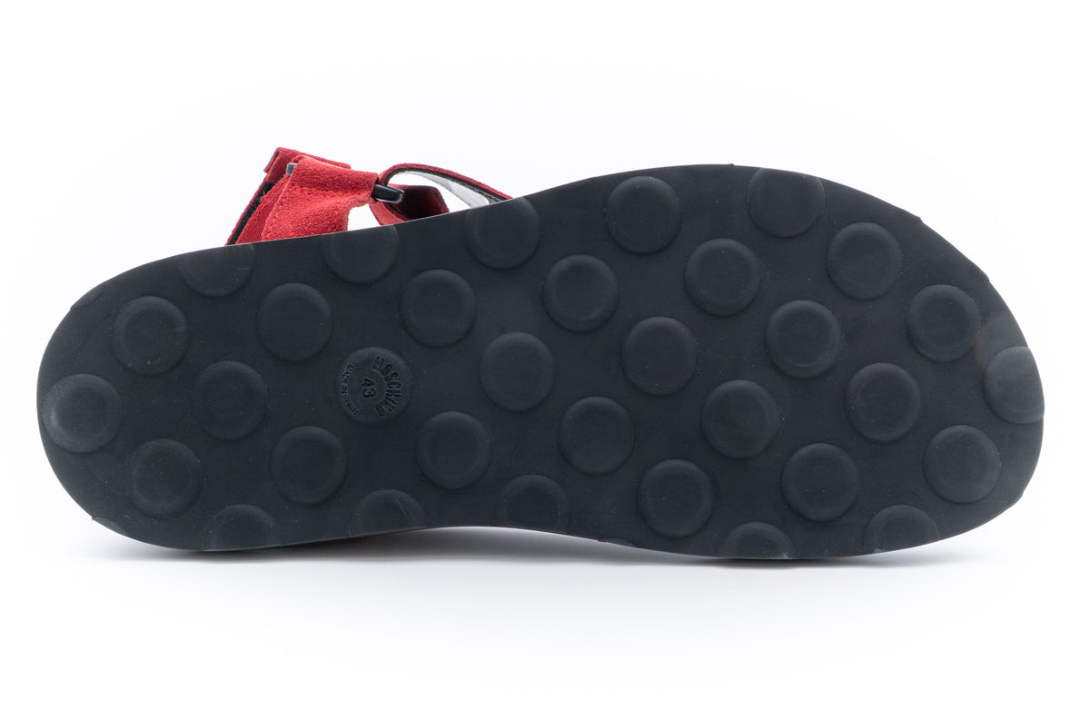 MOSCHINO COUTURE! - Suede Strap Sandals, Red, Multiple Sizes Available