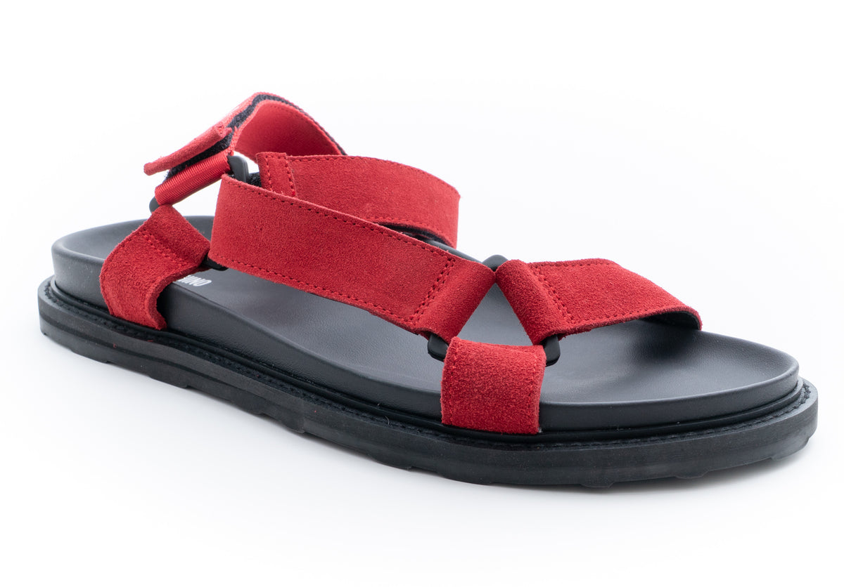 MOSCHINO COUTURE! - Suede Strap Sandals, Red, Multiple Sizes Available
