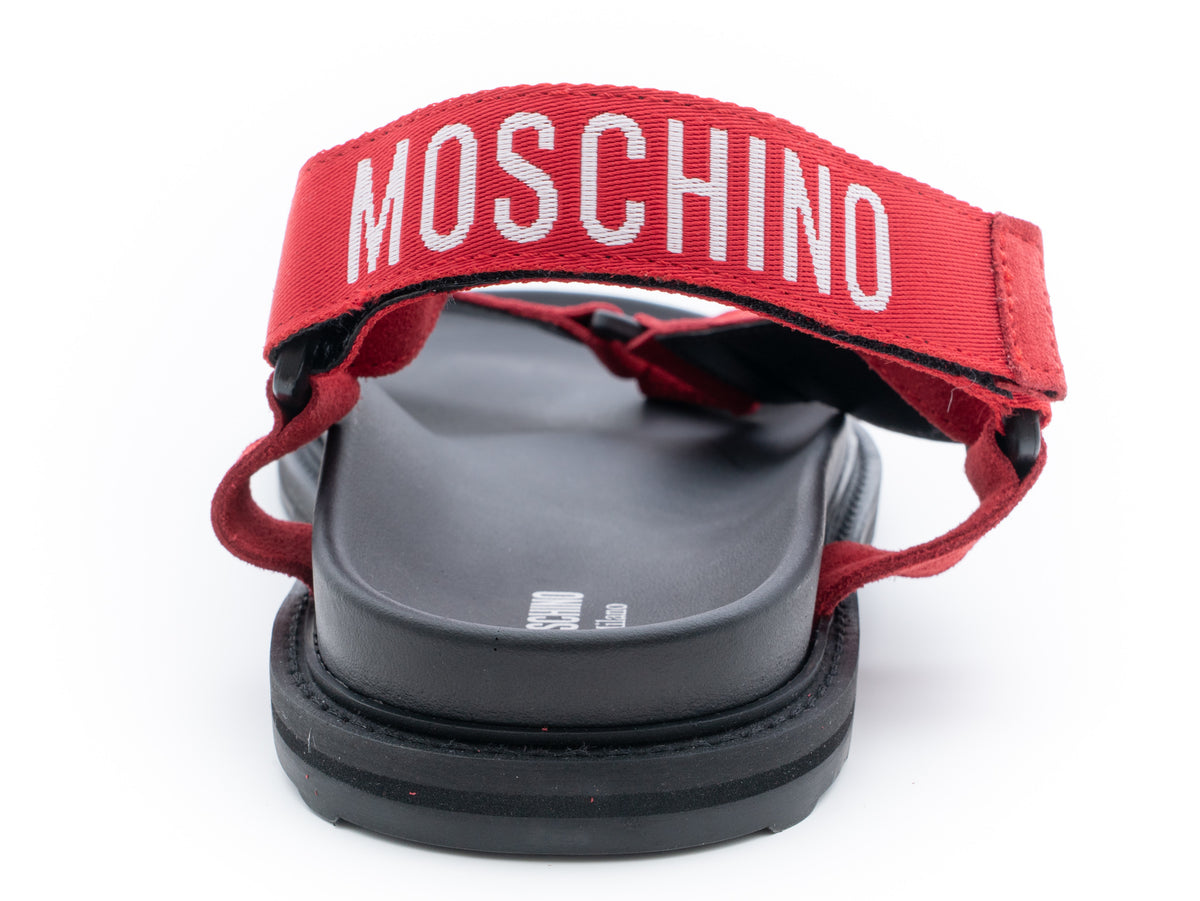 MOSCHINO COUTURE! - Suede Strap Sandals, Red, Multiple Sizes Available