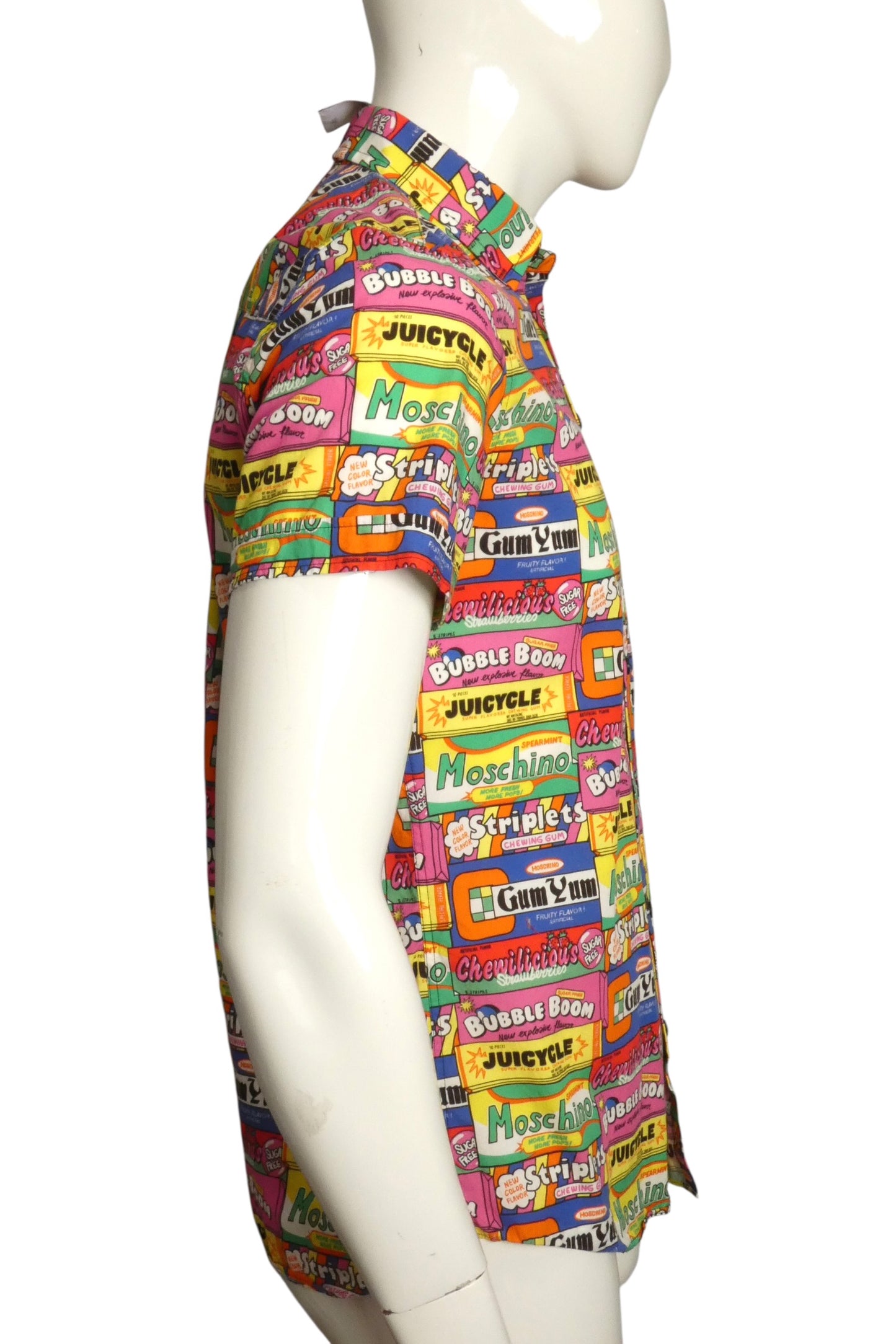 MOSCHINO COUTURE! 2020 Cotton Print Short Sleeve Shirt, Size-Medium