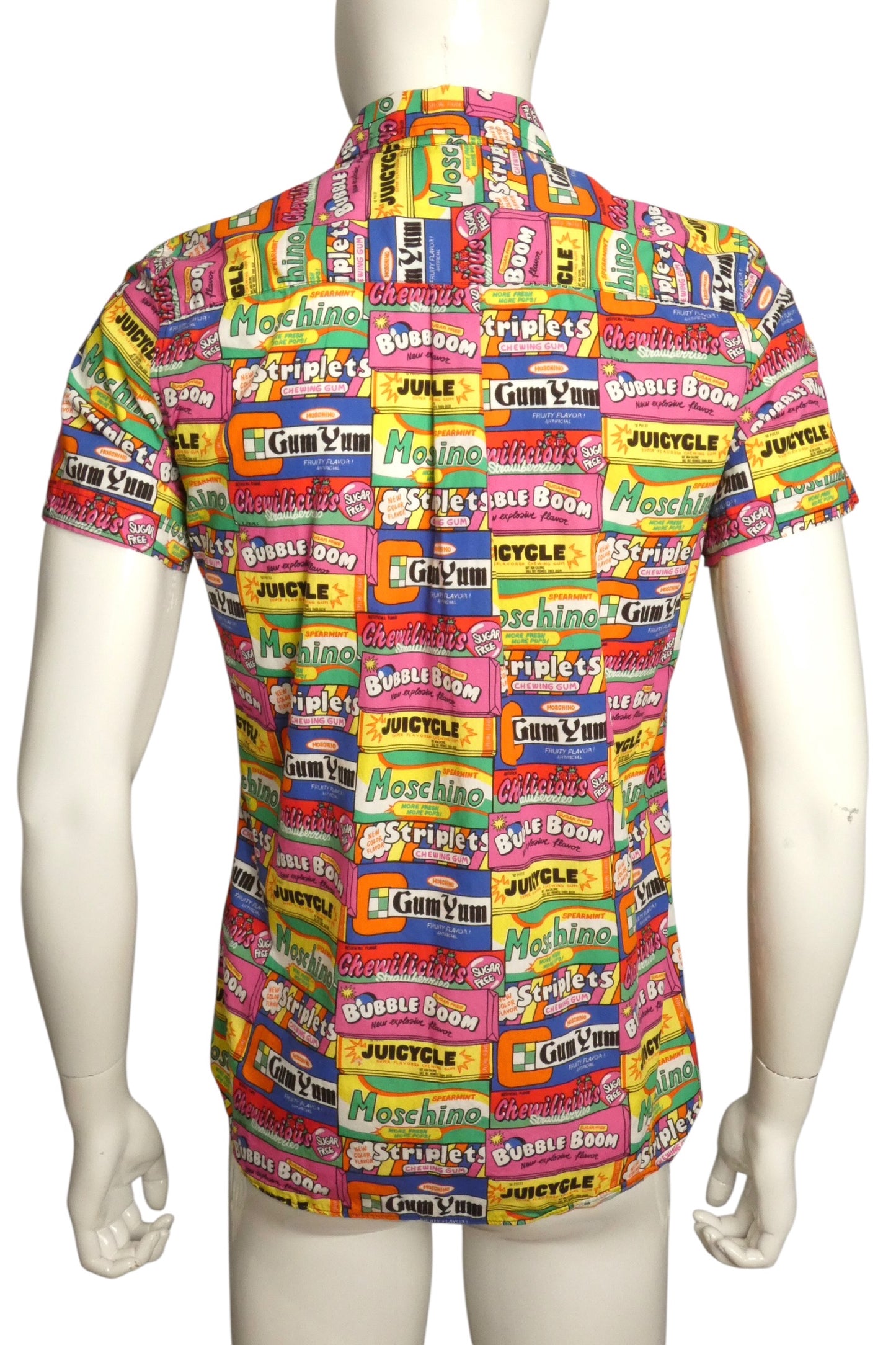 MOSCHINO COUTURE! 2020 Cotton Print Short Sleeve Shirt, Size-Medium