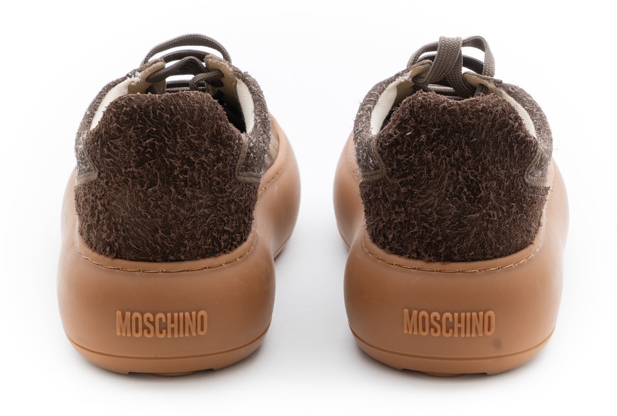 MOSCHINO COUTURE! - Suede Sneakers, Brown, Size 41