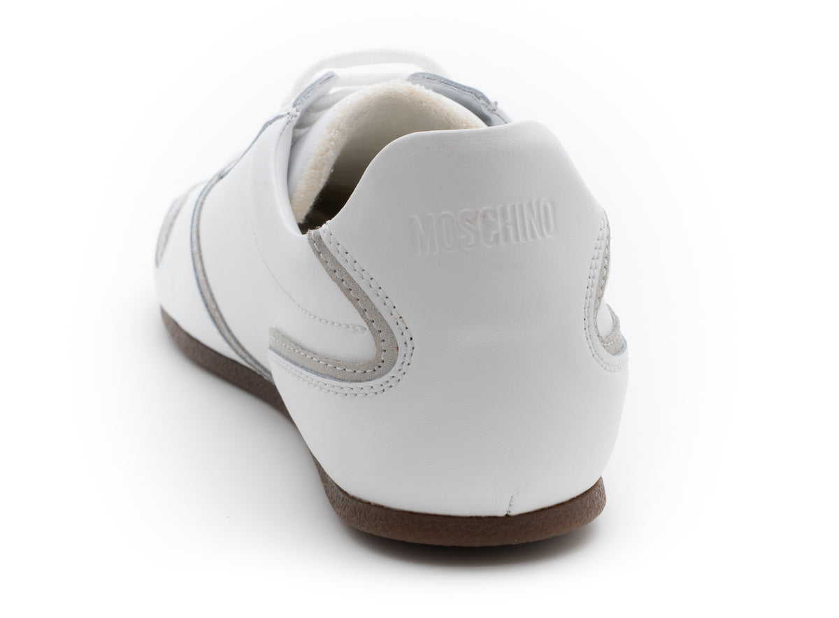 MOSCHINO COUTURE! - Leather Sneakers, White, Size 45