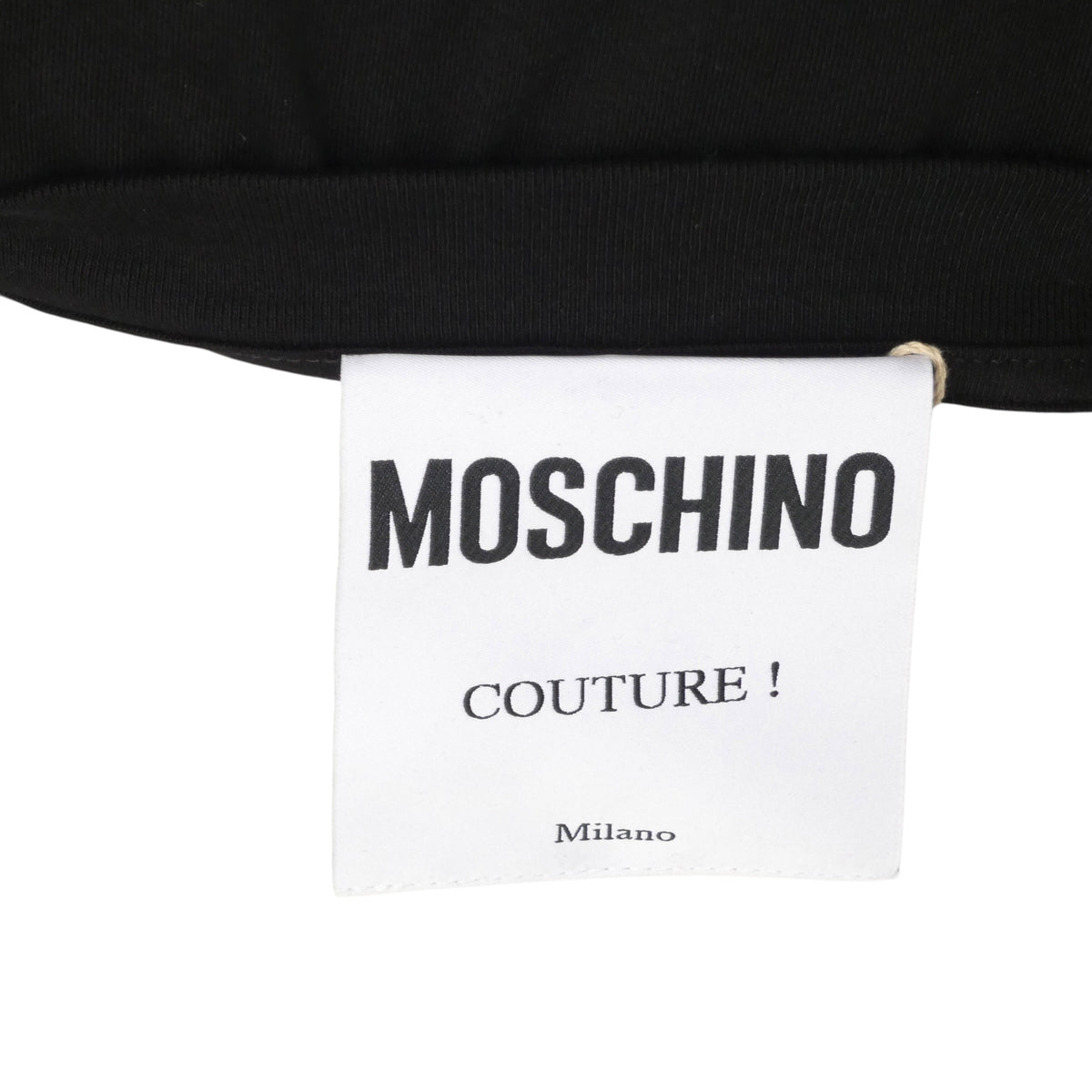 MOSCHINO COUTURE! - 2019 Black Cotton "Gayboy" T-Shirt, Size-Small