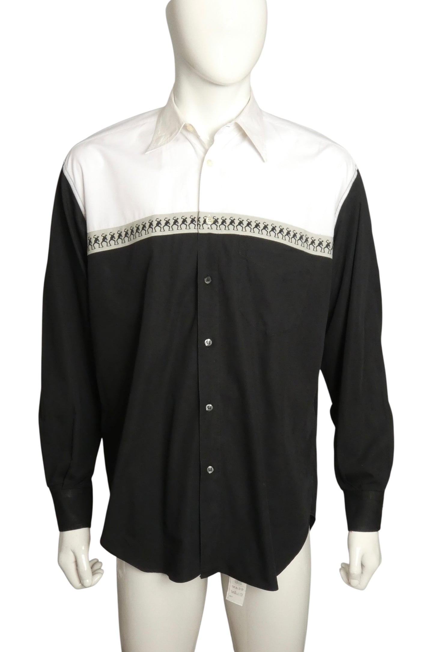 MOSCHINO CHEAP AND CHIC - 1990s Coton Popeye Dress Shirt, Size-Large