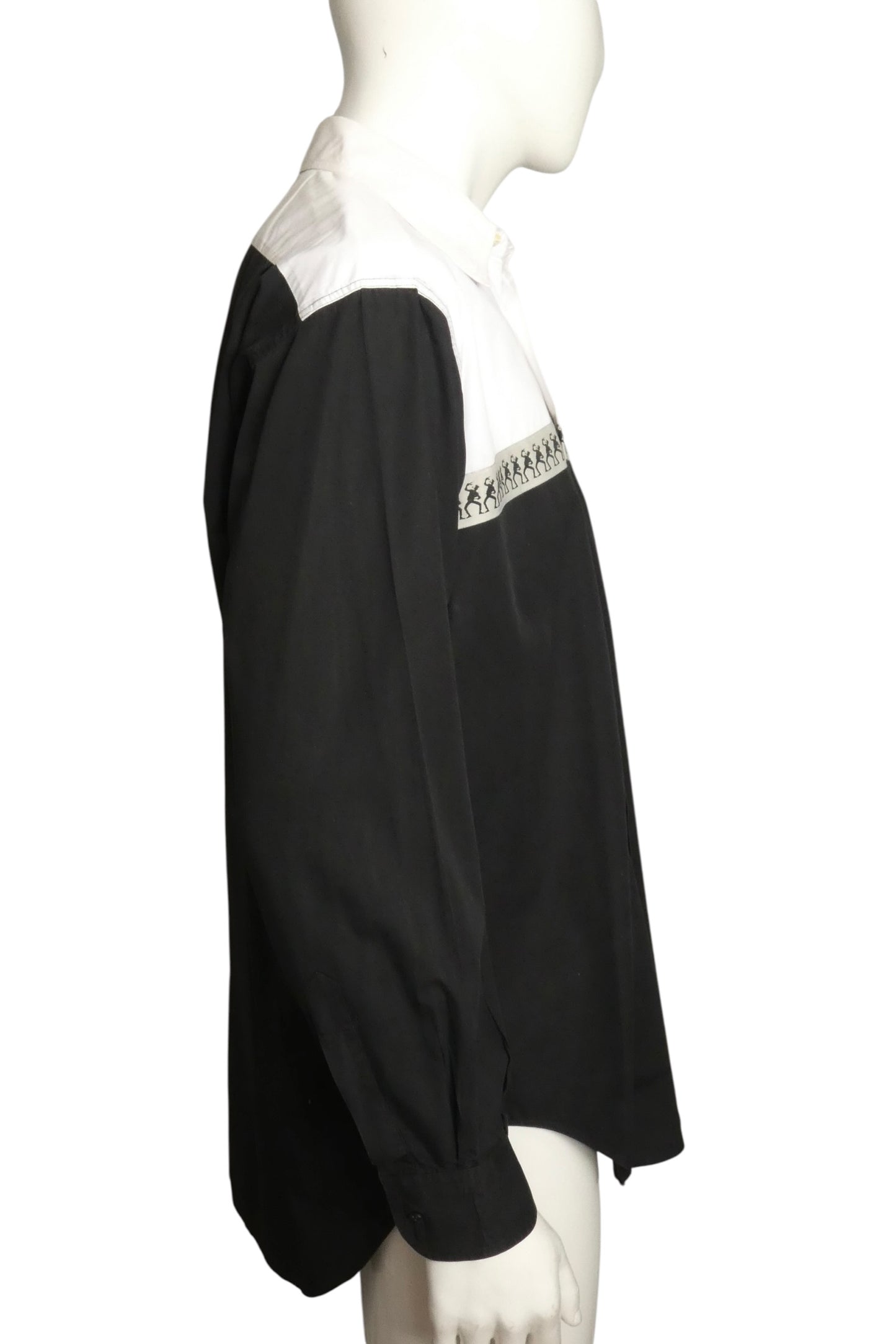 MOSCHINO CHEAP AND CHIC - 1990s Coton Popeye Dress Shirt, Size-Large