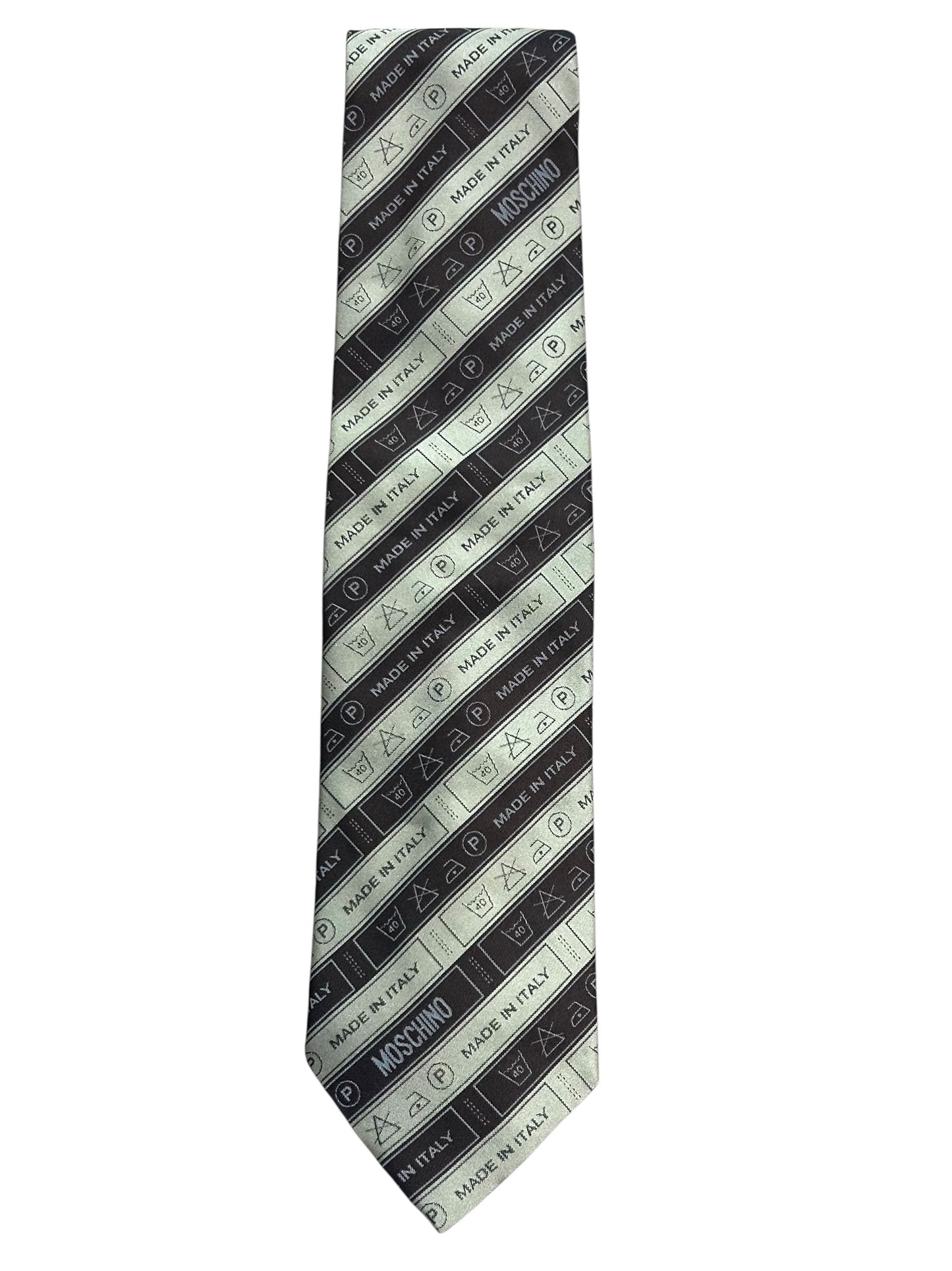 MOSCHINO - 1990s Silk Brocade Novelty Tie