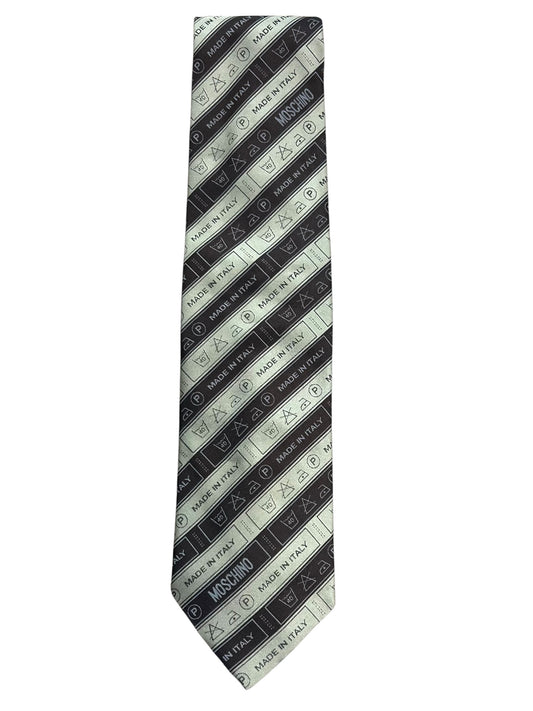 MOSCHINO - 1990s Silk Brocade Novelty Tie