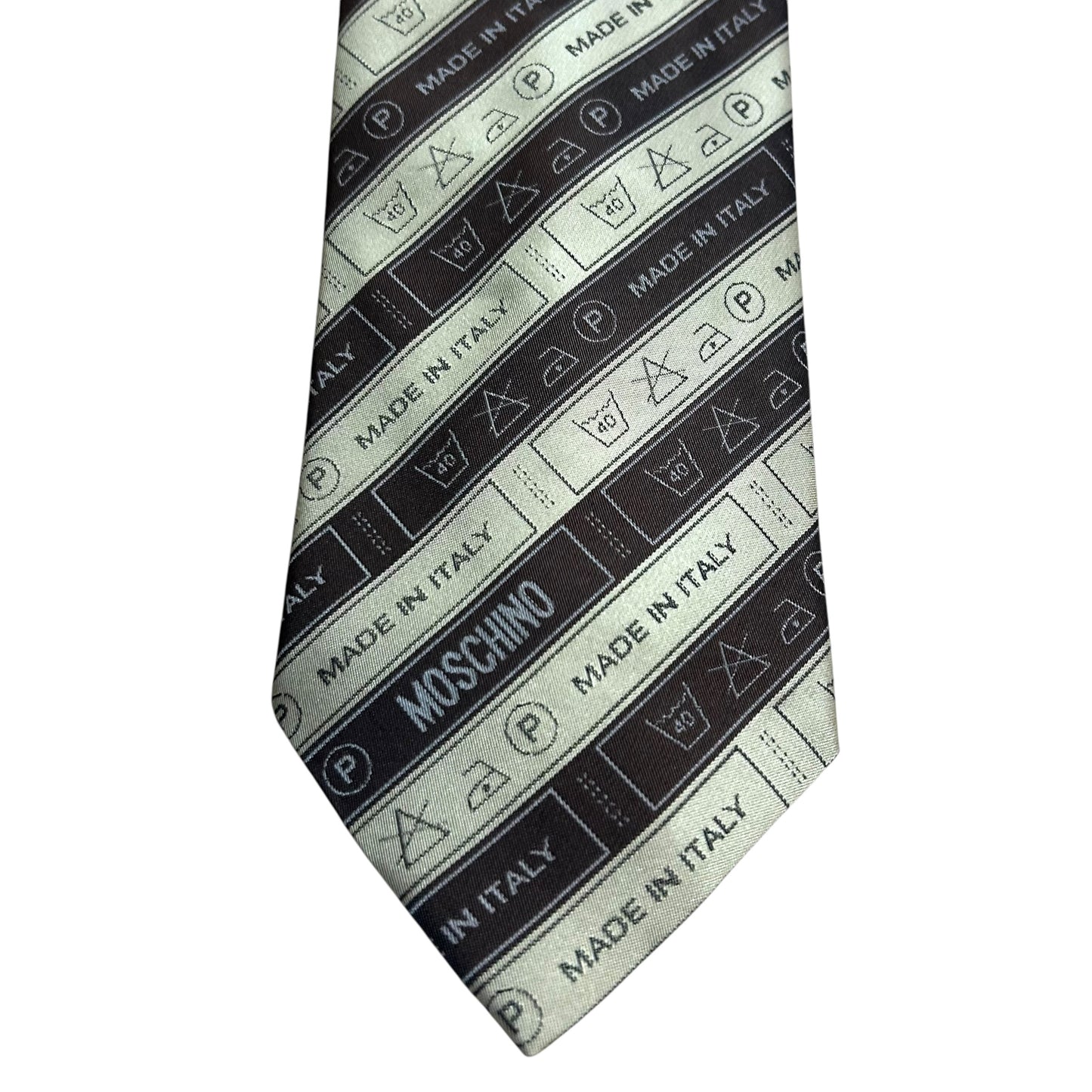 MOSCHINO - 1990s Silk Brocade Novelty Tie