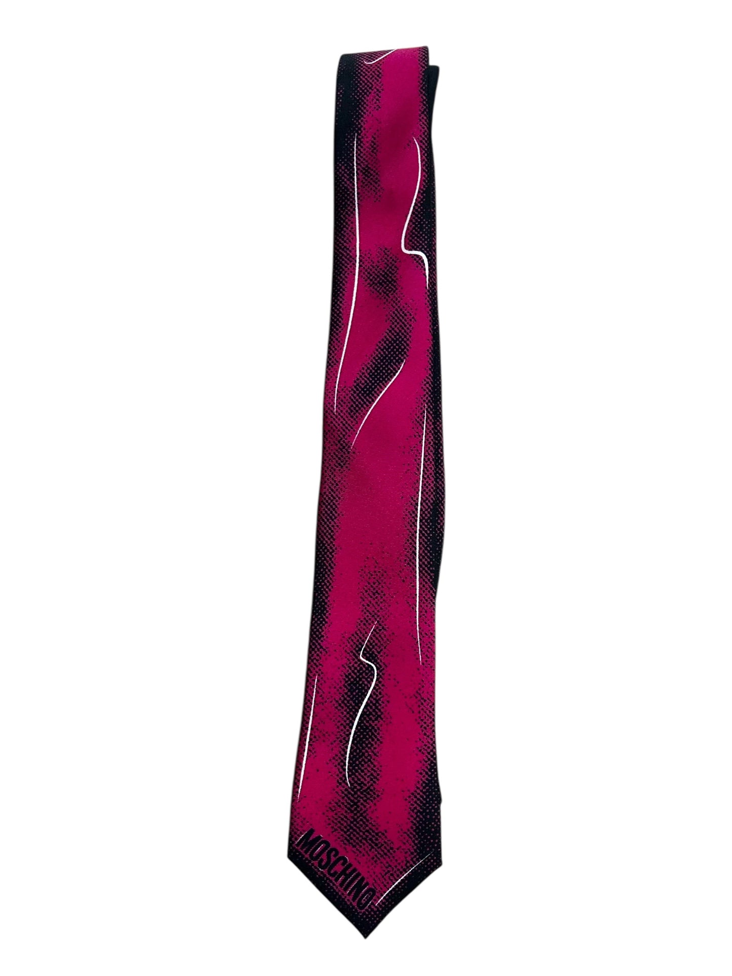 MOSCHINO COUTURE! - 2016 Silk Print Skinny Tie