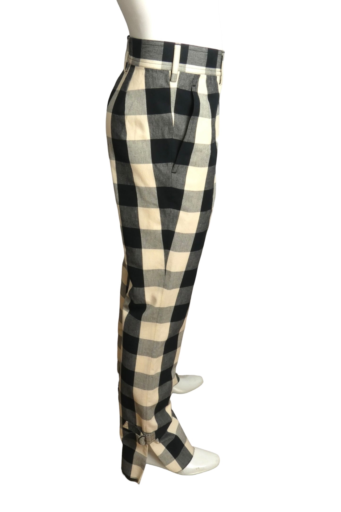 PIERRE CARDIN - 2003 Cotton Check Pant & Vest Ensemble, Size-Large