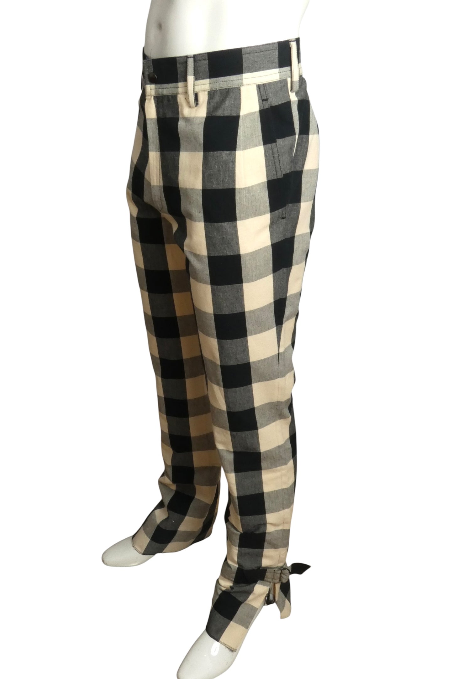 PIERRE CARDIN - 2003 Cotton Check Pant & Vest Ensemble, Size-Large