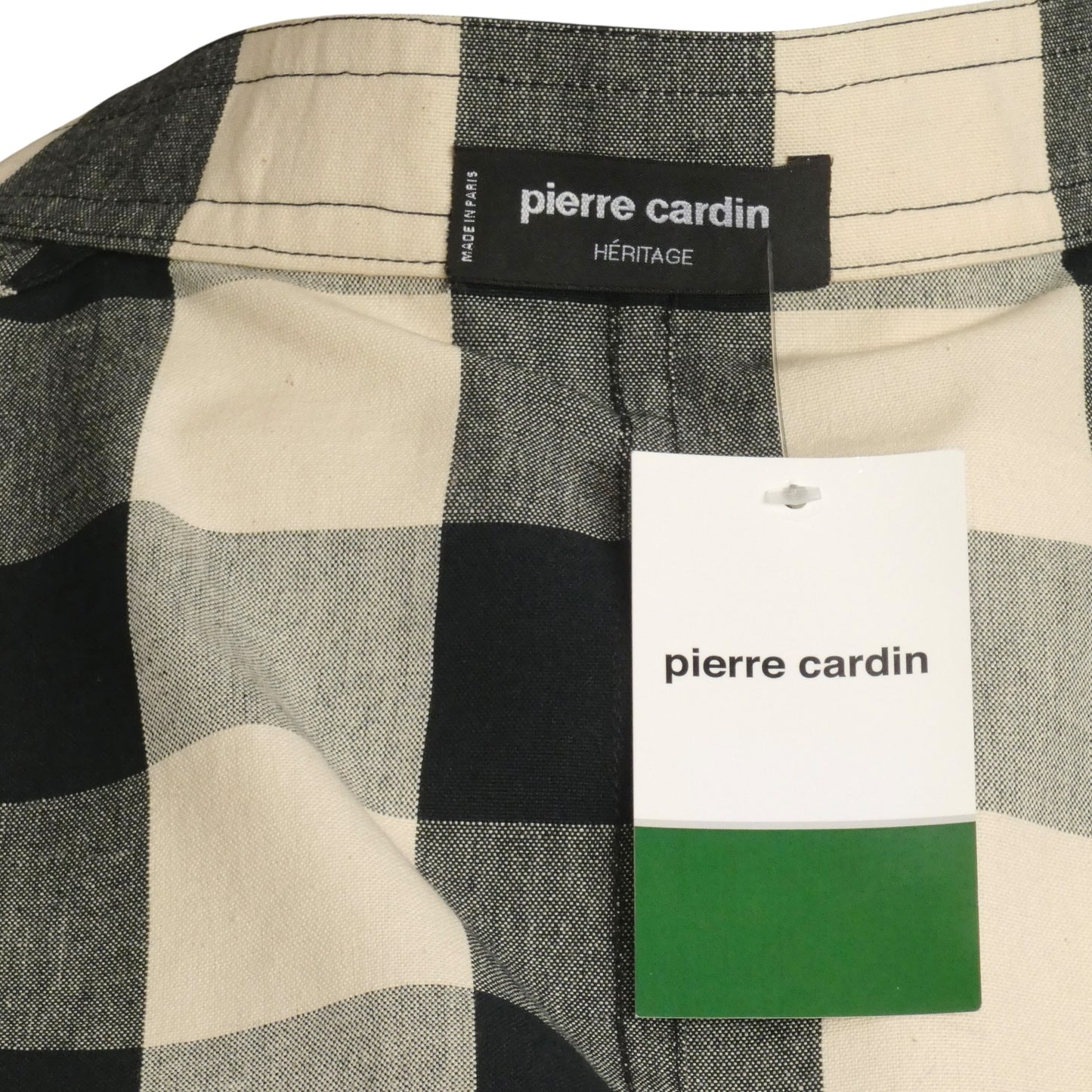 PIERRE CARDIN - 2003 Cotton Check Pant & Vest Ensemble, Size-Large