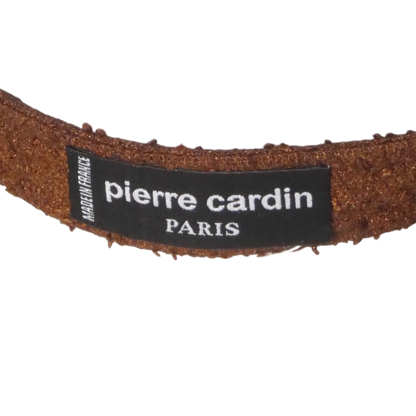 PIERRE CARDIN - Brown Wool Boucle Slide Tie