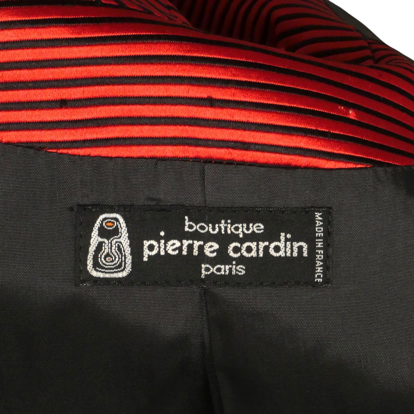 PIERRE CARDIN - 2004 Red Satin Stripe Vest, Size-Large