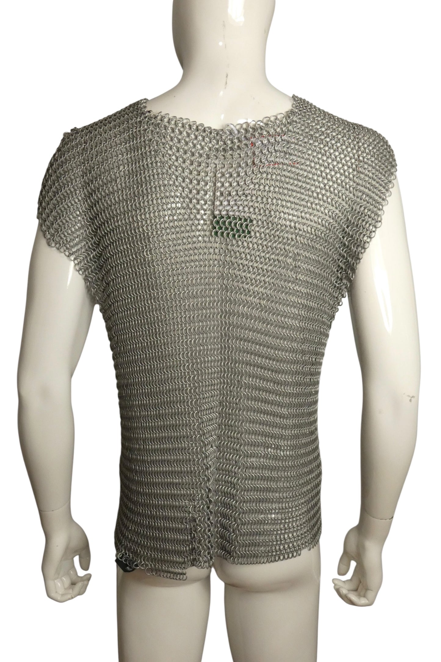 PIERRE CARDIN - 2000 Silver Chain Mail Pullover Shirt, Size-Large