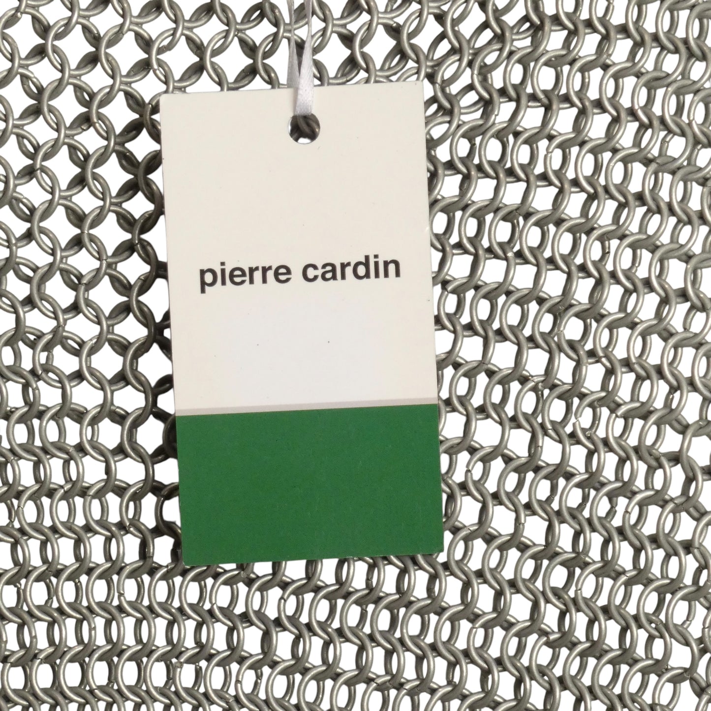 PIERRE CARDIN - 2000 Silver Chain Mail Pullover Shirt, Size-Large