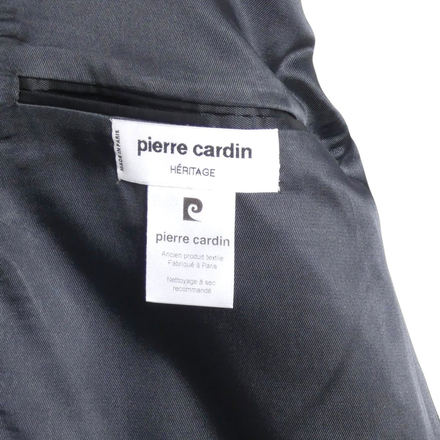 PIERRE CARDIN - 1979 Blue Wool Pinstripe Suit, Size-Small