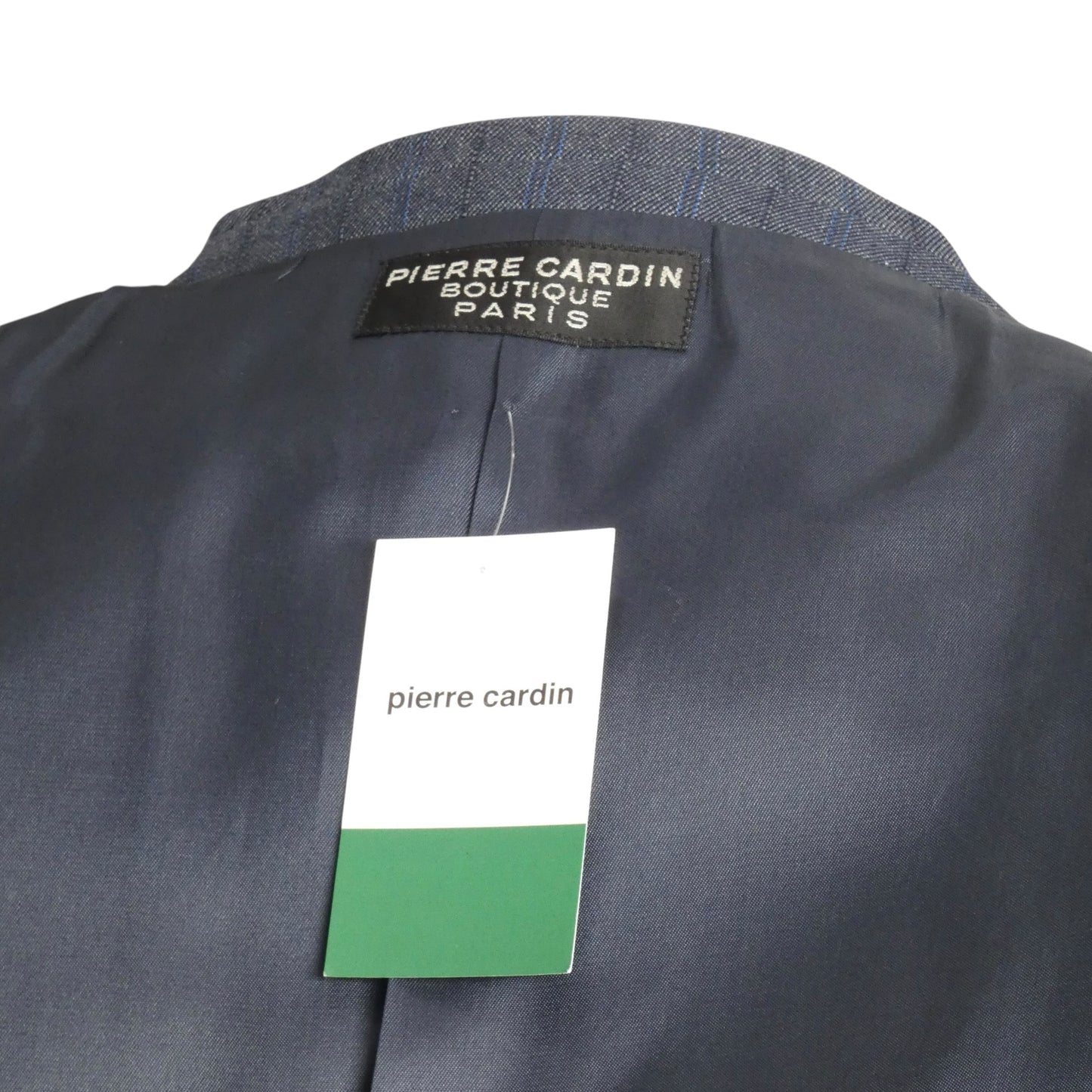 PIERRE CARDIN - 1979 Blue Wool Pinstripe Suit, Size-Small